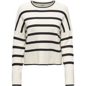 Only ONLIBI LS STRIPE ON KNIT - Whitecap Gray Ecru