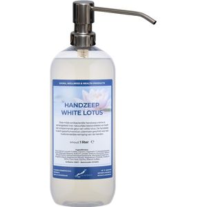 Handzeep White Lotus 1 liter - met gratis RVS zilverkleurige pomp
