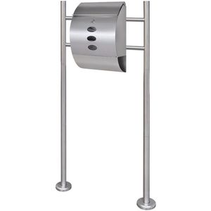 Brievenbus – Mailbox – Pakketbrievenbus – Wandbrievenbus – Vrijstaande Brievenbus – RVS – Inclusief Slot en Standaard – Weerbestendig en Veilig