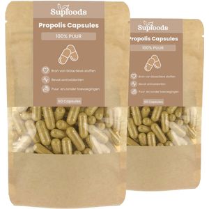 Propolis Capsules 100% Puur - 120 Capsules - Ideaal voor Dagelijks Gebruik met 340mg per Propolis Capsule - Geen Propolis Tinctuur of Druppels