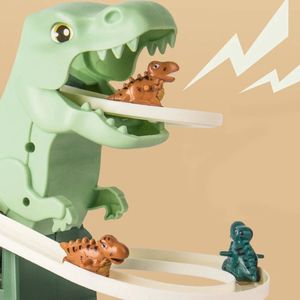 Dinosaurus Glijbaan Speelset – Elektrisch Speelgoed met Muziek & Licht – Educatief Cadeau voor Peuters (2-4 jaar)
