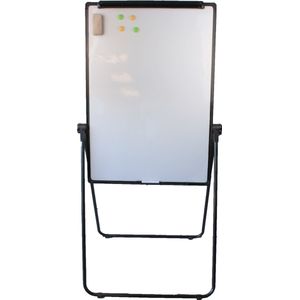 Lowander 3-in-1 flipover bord kantelbaar - Flip-over board | Whiteboard | Magneetbord -100x70 cm - Tweezijdig - Zwart