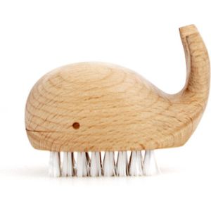 Kikkerland - Nagelborsteltje - Beukenhout - In de Vorm van een Walvis