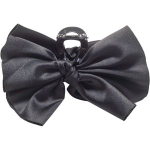 Emilie collection - haarklem - zwart - strik - satijn