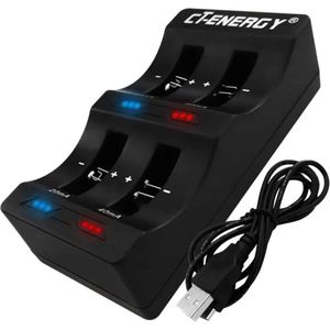 Knoopcel oplader USB-C - o.a. LIR2016 LIR2025 LIR2032 LIR2430 LIR 2450 LIR1632 3.6V - 5V in USB-C - Oplaadbare knoopcelbatterijoplader - Knoopcel Batterijoplader Button Cell - Inclusief kabel