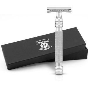 Haryali London Double Edge Safety Razor voor mannen en vrouwen - Roestvrijstalen Double Edge Razor - Duurzaam - Herbruikbaar scheermes - Geschikt voor alle DE-mesjes