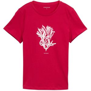 TOM TAILOR T-shirt - Framboos Rood - Katoen