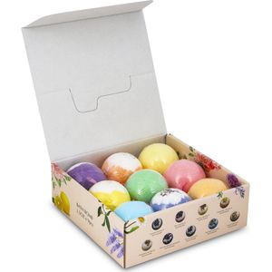 Bruisballen - Luxe Bruisballen Cadeauset - 9 Stuks Bruisballen - Bath Bomb - Bad Bom - Bad Parels - Geschenkset - Spa Badballen - Natuurlijke Bruisballen - Bad Ballen