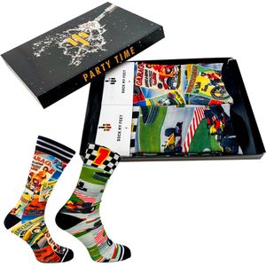 Sock My Feet geschenkdoos sokken heren 43 46 - cadeau voor man - duurzaam - naadloos - Garage Formule 1