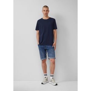 QS Jeans - John - Korte Broeken - Blauw Denim - Regular Fit - Heavy Washed