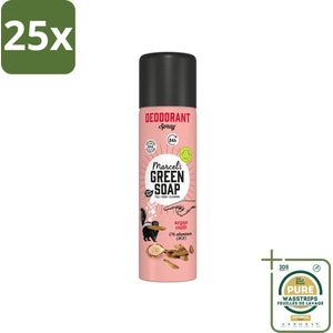 25 x Marcel's Green Soap - Deodorant Spray - Argan & Oudh - Langdurige frisheid - 150 ml - Grootverpakking - Deodorant Spray - Argan Oudh - Langdurige Frisheid - Natuurlijke Deodorant - Vegan Deodorant