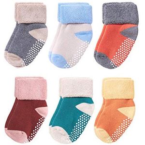 Dik Katoenen Sokken voor Baby's en Peuters met Grip