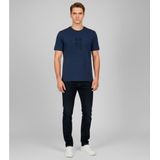 Guessvoor mannen. M5YI67KBW41 T-shirt met grote applicatie op de achterkant blauw (S), Casual, Polyester, Korte mouwen