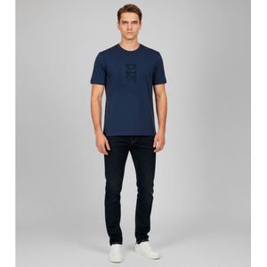 Guessvoor mannen. M5YI67KBW41 T-shirt met grote applicatie op de achterkant blauw (S), Casual, Polyester, Korte mouwen