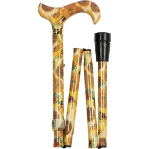 Classic Canes - Opvouwbare Wandelstok - Zonnebloemen - Verstelbaar - Lengte 82 - 92 cm - Aluminium
