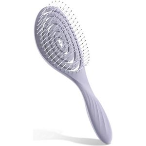 SHINLEA Haarborstel zonder trekken, hoofdhuid, massageborstel, ontwarringsborstel voor dames, heren en kinderen, ontwarringsborstel, ook voor krullen en lang haar (paars)