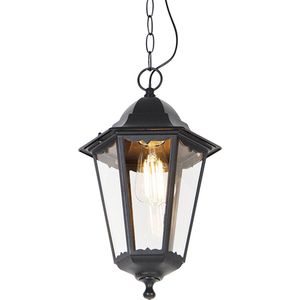 QAZQA havana - Klassieke Hanglamp voor buiten - 1 lichts - L 20 cm - Zwart - Buitenverlichting