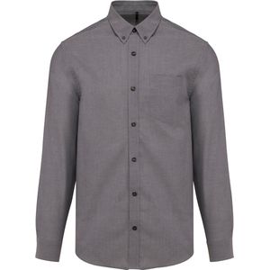 Kariban Heren Oxford overhemd lange mouwen K533 - Oxford Silver - 6XL
