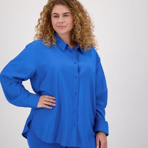 Blauwe Blouse van Je m'appelle - Dames - Plus Size - 52 - 4 maten beschikbaar