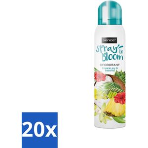 20 x Sence - Tropical Joy & Coconut - Deodorant - Exotisch - 150 ml - Tropisch Geur - Kokos - Exotisch - Deodorant - Frisheid