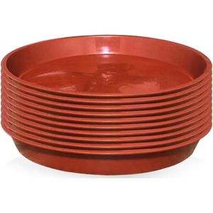 10 stuks mini plantenbakjes terracotta afdruipbak potplantendienblad rood .