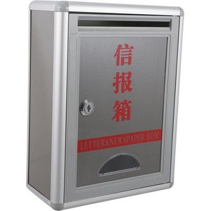 Decoratieve Zwarte Metalen Brievenbus met Slot - Weerbestendige Wandbrievenbus voor Buiten