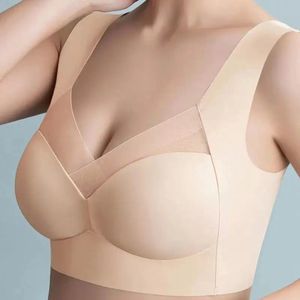 Wow Peach - Full Coverage Seamless Bralette - BH - Bustier - Comfy - Ademend - Naadloos - Ondersteuning - Valt kleiner uit - Nude - Maat: XL