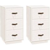 vidaXL-Nachtkastjes-2-st-40x40x75-cm-massief-grenenhout-wit