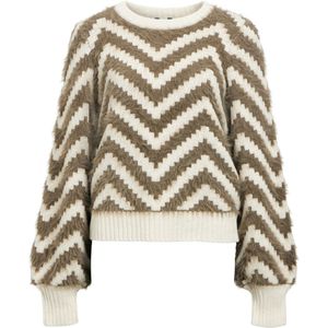 Object - Objhollow Re Knit - Trui - White Sand
