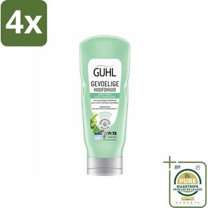 Guhl - Conditioner - Gevoelige Hoofdhuid - 200 ml - Voordeelverpakking - 4 stuks - Milde conditioner - Conditioner droge hoofdhuid