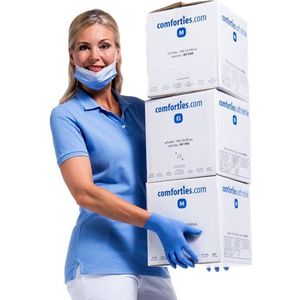 Comforties soft nitril handschoenen Violet /Blauw (premium) 100 stuks Maat: XS Comforties - Violet / Blauw - NItril - Premium Kwaliteit