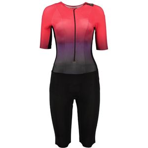 Huub - Collective - Korte Mouw Trisuit - Zwart/Roze Fade