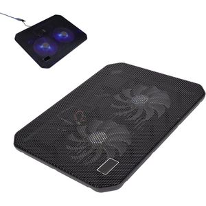 17-Inch Laptopkoelkussen met Dubbele Ventilatoren - Ergonomisch en Stil - Gaming-laptopkoeler - Draagbare USB-poort - Laptopstandaard voor Snelle Warmteafvoer - Onder 17 Inch