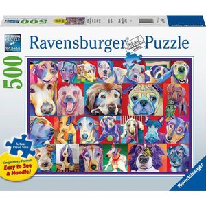 Ravensburger puzzel Kleurrijke Honden - Legpuzzel - 500 stukjes