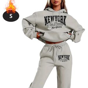 Livano Joggingpak - Huispak - Volwassenen - Trainingspak - Comfortabel - Joggingsbroek - Tracksuit - Dames - Lichtgrijs - S