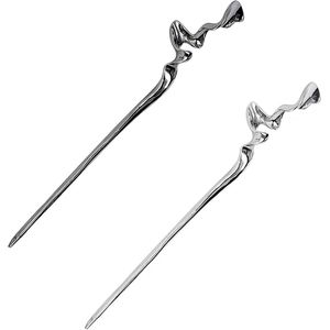 2 stuks haarstaafjes voor dames - retro haarsticks - haarstaafjes voor lang haar - mooi en elegant - houdt het haar vast - geschikt voor haarstyling-design - voor decoratief haar - vast kapsel