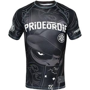 PRiDE or DiE STAND STRONG Rash Guard S/S Compression Shirt Maat - S