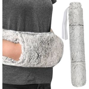 Inovra ® Extra Lange Warmwaterkruik met Fluffy Hoes voor Nek, Schouders en Taille, 2 Liter Capaciteit