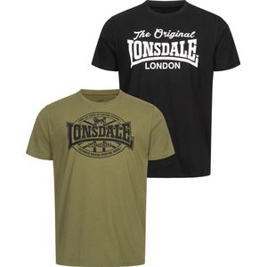 Lonsdale Morham T-shirt Met Korte Mouwen Groen,Zwart L Man
