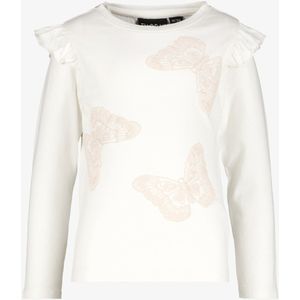 TwoDay meisjes shirt met vlinders wit - Maat 98/104