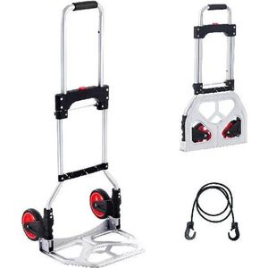 Betaalbare Goederen® Opvouwbare steekwagen - Steekwagen - Steekwagen opvouwbaar - Handvaten Met Beugel - Opvouwbare Trolley
