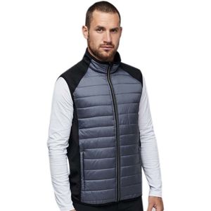 Outdoor zomer vest/bodywamer zwart/grijs voor heren - Herenkleding/dunne jassen - Mouwloze vesten XL (42/54)