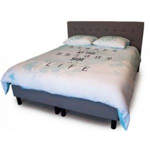 Nessa® - 160x200 Boxspring Continental Creme-Beige - Complete Boxspring - Inclusief Orthopedisch Matras