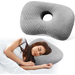 Piercing Pillow Ear with Hole for Side Sleepers, Ergonomic Side Sleeper Pillow to Relieve Pain in the Ear, Comfortable Pillow for Ear Piercing, Ear Protection, Pillows for Sleeping, Neck Pillow