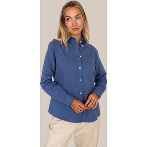 Willow - Linen blouse Blueberry blue / S