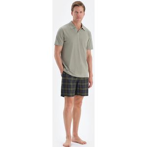 Dagi Pyjamaset met Korte Mouwen, Polokraag en Shorts met Normale Taille