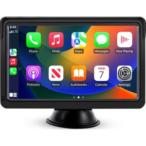 Travli - Carplay Scherm - Navigatiesysteem Auto - Zwart - 7 Inch - Draadloos