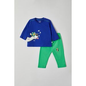 Woody Jongens pyjama blauw - maat 3 mnd
