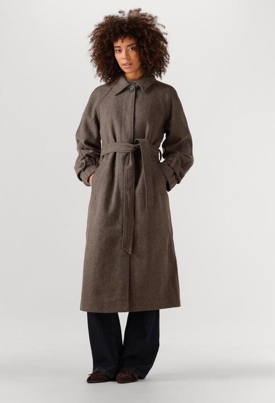 Object - Objemma L/S Coat - Trenchcoat - Beige - Polyester