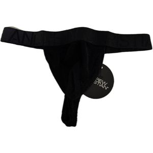 Andrew Christian Sensual Rib Thong w/ ALMOST NAKED® Black - MAAT S - Heren Ondergoed - String voor Man - Mannen Thong